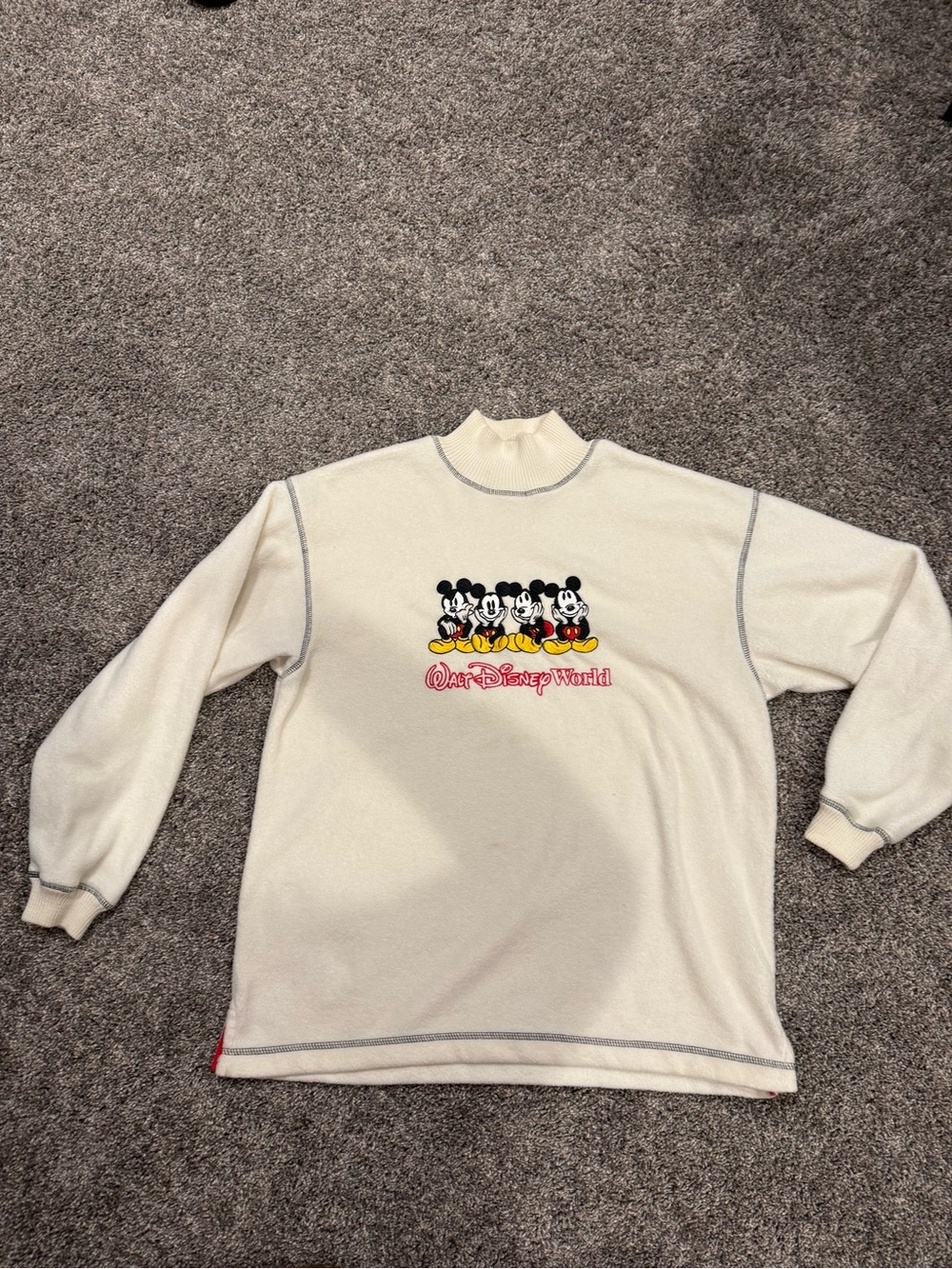 Disney Cream Turtleneck Sweatshirt with Mickey Group Graphic
